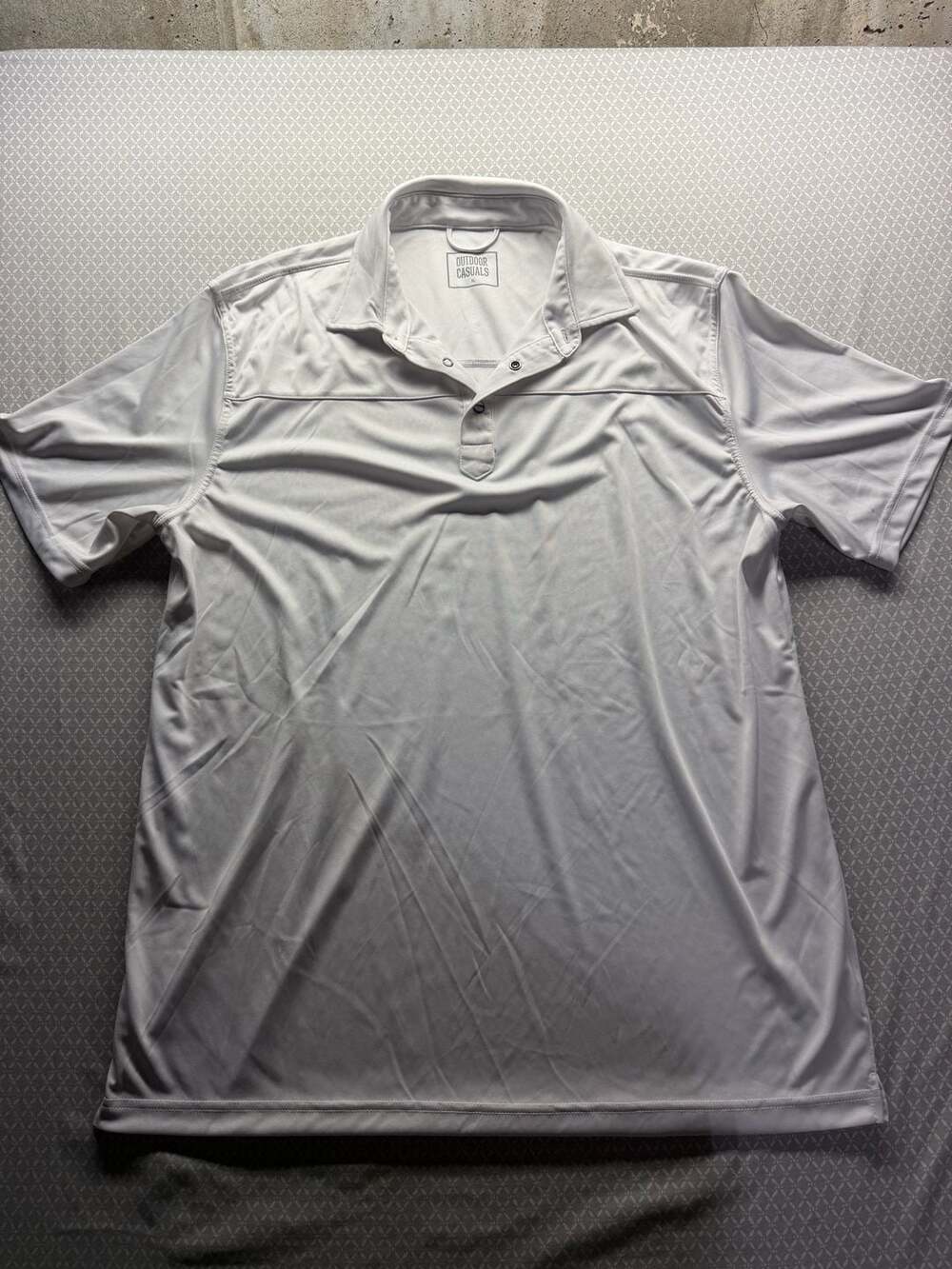 Outdoor Casuals Mens Performance Short Sleeve Golf Polo Shirt White Size XL